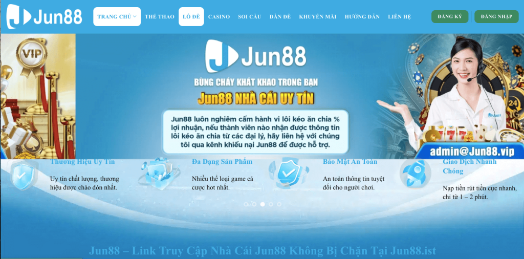 Sảnh game lô đề tại trang chủ Jun88 ist